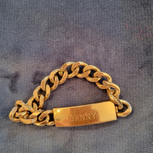 Vintage Speidel ID Bracelet "DANNY" ~ Gold Tone ~ 1980s(?) ~ Unisex ~ Retro! - Picture 2 of 13